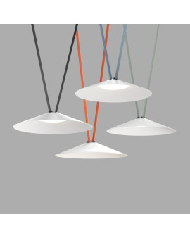 DK5568-WH+BK Cветильник для трека-ремня Belty, серия Flow, со светодиодом, D600*H122мм, 48V DC, 24W, RA90, 120°, 4000K, IP20, белый с черным, алюминий