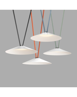 DK5569-WH+BK Cветильник для трека-ремня Belty, серия Flow, со светодиодом, D600*H122мм, 48V DC, 24W, RA90, 120°, 3000K, IP20, белый с черным, алюминий