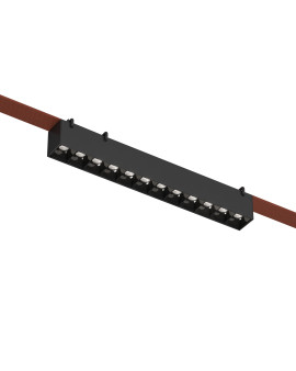 DK5570-BK Cветильник для трека-ремня Belty, серия Grill, со светодиодом, L323*W40*H45, 48V DC, 12W, RA90, 24°, 4000K, IP20, черный, алюминий