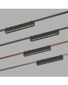 DK5571-BK Cветильник для трека-ремня Belty, серия Grill, со светодиодом, L323*W40*H45, 48V DC, 12W, RA90, 24°, 3000K, IP20, черный, алюминий