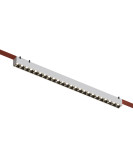 DK5572-WB Cветильник для трека-ремня Belty, серия Grill, со светодиодом, L642*W40*H45мм, 48V DC, 24W, RA90, 24°, 4000K, IP20, белый с черным, алюминий