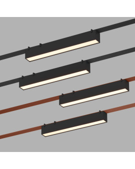 DK5575-BK Cветильник для трека-ремня Belty, серия Linear, со светодиодом, L323*W40*H45мм, 48V DC, 12W, RA90, 120°, 3000K, IP20, черный, алюминий