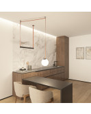 DK5576-BK Cветильник для трека-ремня Belty, серия Linear, со светодиодом, L642*W40*H45мм, 48V DC, 24W, RA90, 120°, 4000K, IP20, черный, алюминий