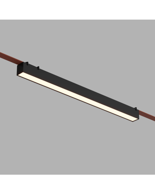 DK5577-BK Cветильник для трека-ремня Belty, серия Linear, со светодиодом, L642*W40*H45мм, 48V DC, 24W, RA90, 120°, 3000K, IP20, черный, алюминий