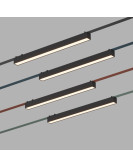 DK5577-BK Cветильник для трека-ремня Belty, серия Linear, со светодиодом, L642*W40*H45мм, 48V DC, 24W, RA90, 120°, 3000K, IP20, черный, алюминий