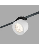 DK5640-WH+BK Поворотный светильник для трека-ремня Belty Smart, серия Spot, со светодиодом, D100*H107мм, 48V DC, 12W, RA90, 38°, 2700-6000K, IP20, белый с черным, алюминий DK5640-WH+BK Поворотный светильник для трека-ремня Belty Smart, серия Spot, со светодиодом, D100*H107мм, 48V DC, 12W, RA90, 38°, 2700-6000K, IP20, белый с черным, алюминий