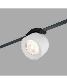 DK5640-WH+BK Поворотный светильник для трека-ремня Belty Smart, серия Spot, со светодиодом, D100*H107мм, 48V DC, 12W, RA90, 38°, 2700-6000K, IP20, белый с черным, алюминий