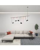 DK5660-BK Cветильник для трека-ремня Belty Smart, серия Flow со светодиодом, D220*H117мм, 48V DC, 24W, RA90, 120°, 3000-5700K, IP20, черный, алюминий