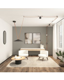 DK5668-BK Cветильник для трека-ремня Belty Smart, серия Flow, со светодиодом, D600*H122мм, 48V DC, 24W, RA90, 120°, 2700-6500K, IP20, черный, алюминий