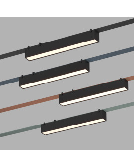 DK5674-BK Cветильник для трека-ремня Belty Smart, серия Linear, со светодиодом, L323*W40*H45мм, 48V DC, 12W, RA90, 120°, 2700-6500K, IP20, черный, алюминий