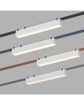 DK5674-WH Cветильник для трека-ремня Belty Smart, серия Linear, со светодиодом, L323*W40*H45мм, 48V DC, 12W, RA90, 120°, 2700-6500K, IP20, белый, алюминий