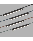 DK5676-BK Cветильник для трека-ремня Belty Smart, серия Linear, со светодиодом, L642*W40*H45мм, 48V DC, 24W, RA90, 120°, 2700-6500K, IP20, черный, алюминий