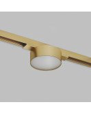 DK5761-SB Светильник для трека SHINE FLOW со светодиодом, D74*H28, 48V DC, 6W, RA?90, 3000K, IP20, сатинированная латунь, алюминий