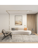 DK5762-SB Светильник для трека SHINE FLOW со светодиодом, D95*H28, 48V DC, 8W, RA?90, 3000K, IP20, сатинированная латунь, алюминий