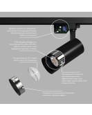 DK6452-BK Трековый светильник SOLID KOPER, 135мм, d60, 220V, LED 4000K, 15W, IP20, черный, алюминий