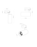 DK6452-BK Трековый светильник SOLID KOPER, 135мм, d60, 220V, LED 4000K, 15W, IP20, черный, алюминий