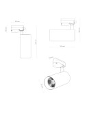 DK6454-BK Трековый светильник SOLID KOPER, 145мм, d70, 220V, LED 4000K, 24W, IP20, черный, алюминий