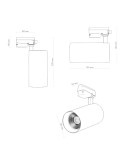 DK6456-BK Трековый светильник SOLID KOPER, 155мм, d80, 220V, LED 4000K, 30W, IP20, черный, алюминий