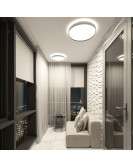 DK6510-WH Накладной светильник, LED, 40W, IP 20, 3000K - 6500K, белый, металл, полимер