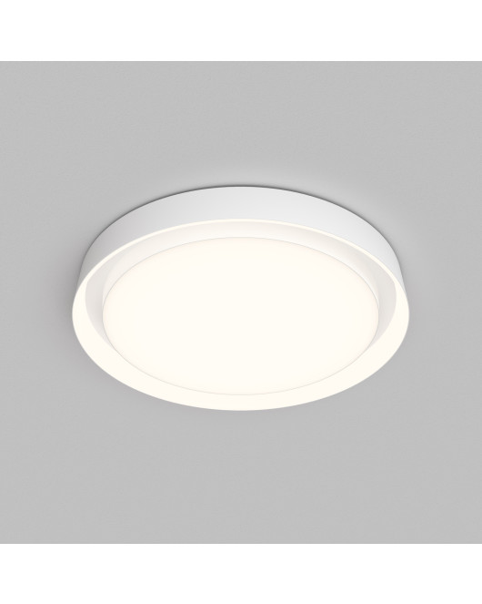 DK6516-WH Накладной светильник со встроенным светодиодом, 50W, IP 20, 3000K - 6500K, управление пульт Д/У (в комплекте) и Wi-Fi 2,4 Ггц. Эко система Smart Life, Яндекс.Алиса, белый, металл, полимер