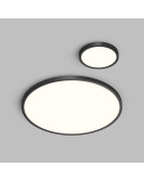 DK6520-BK Накладной светильник THIN, IP40, 18W, 3000K/4000K/6500K, переключатель цветовой температуры на корпусе, черный, полимер