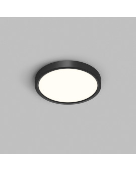 DK6520-BK Накладной светильник THIN, IP40, 18W, 3000K/4000K/6500K, переключатель цветовой температуры на корпусе, черный, полимер