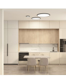 DK6520-BK Накладной светильник THIN, IP40, 18W, 3000K/4000K/6500K, переключатель цветовой температуры на корпусе, черный, полимер