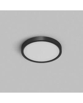 DK6520-BK Накладной светильник THIN, IP40, 18W, 3000K/4000K/6500K, переключатель цветовой температуры на корпусе, черный, полимер