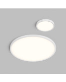 DK6520-WH Накладной светильник THIN, IP40, 18W, 3000K/4000K/6500K, переключатель цветовой температуры на корпусе, белый, полимер