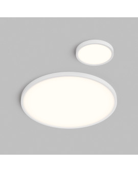 DK6520-WH Накладной светильник THIN, IP40, 18W, 3000K/4000K/6500K, переключатель цветовой температуры на корпусе, белый, полимер