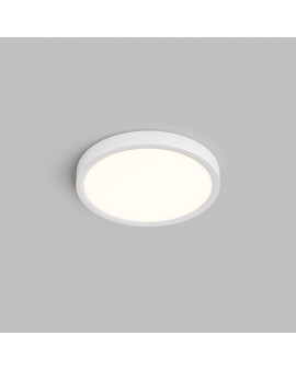 DK6520-WH Накладной светильник THIN, IP40, 18W, 3000K/4000K/6500K, переключатель цветовой температуры на корпусе, белый, полимер
