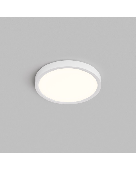 DK6520-WH Накладной светильник THIN, IP40, 18W, 3000K/4000K/6500K, переключатель цветовой температуры на корпусе, белый, полимер