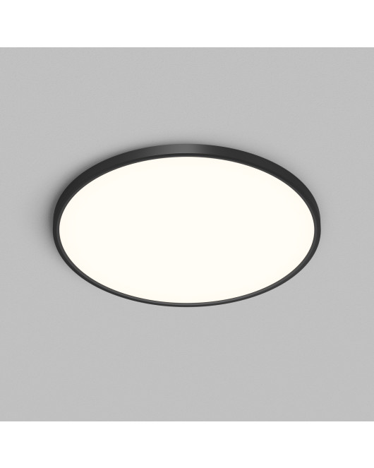DK6524-BK Накладной светильник THIN, IP40, 50W, 3000K/4000K/6500K, переключатель цветовой температуры на корпусе, черный, полимер