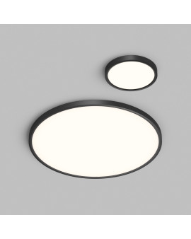 DK6524-BK Накладной светильник THIN, IP40, 50W, 3000K/4000K/6500K, переключатель цветовой температуры на корпусе, черный, полимер