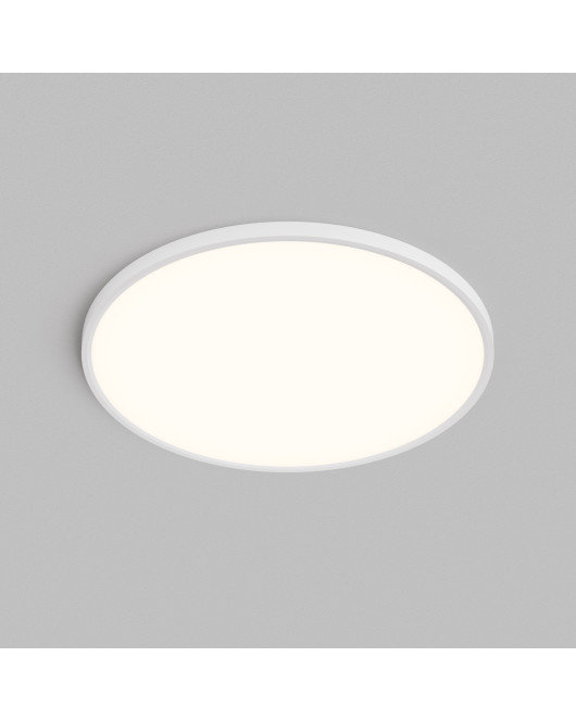 DK6524-WH Накладной светильник THIN, IP40, 50W, 3000K/4000K/6500K, переключатель цветовой температуры на корпусе, белый, полимер