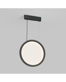 Подвесной светильник вертикальный VEIL, 25 Вт, ?450?1950 мм, LED 2700-6000K, IP20, пульт Д/У (в комплекте), черный, алюминий, акрил
