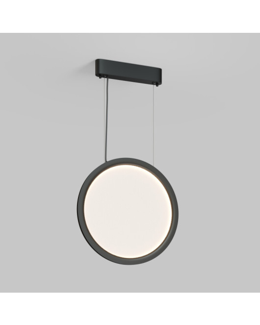 Подвесной светильник вертикальный VEIL, 25 Вт, ?450?1950 мм, LED 2700-6000K, IP20, пульт Д/У (в комплекте), черный, алюминий, акрил