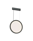 Подвесной светильник вертикальный VEIL, 25 Вт, ?450?1950 мм, LED 2700-6000K, IP20, пульт Д/У (в комплекте), черный, алюминий, акрил