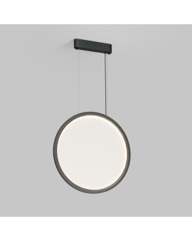 Подвесной светильник вертикальный VEIL, 35 Вт, ?600?2100 мм, LED 2700-6000K, IP20, пульт Д/У (в комплекте), черный, алюминий, акрил
