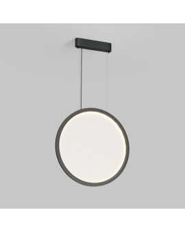 Подвесной светильник вертикальный VEIL, 35 Вт, ?600?2100 мм, LED 2700-6000K, IP20, пульт Д/У (в комплекте), черный, алюминий, акрил