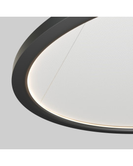 Подвесной светильник горизонтальный VEIL, 35 Вт, ?600?В1500 мм, LED 2700-6000K, IP20, пульт Д/У (в комплекте), черный, алюминий, акрил