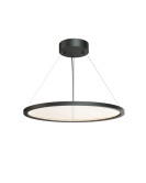 Подвесной светильник горизонтальный VEIL, 35 Вт, ?600?В1500 мм, LED 2700-6000K, IP20, пульт Д/У (в комплекте), черный, алюминий, акрил