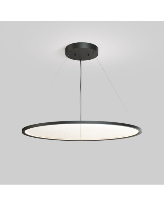Подвесной светильник горизонтальный VEIL, 80 Вт, ?1000?В1500 мм, LED 2700-6000K, IP20, пульт Д/У (в комплекте), черный, алюминий, акрил