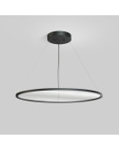 Подвесной светильник горизонтальный VEIL, 80 Вт, ?1000?В1500 мм, LED 2700-6000K, IP20, пульт Д/У (в комплекте), черный, алюминий, акрил