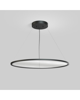 Подвесной светильник горизонтальный VEIL, 80 Вт, ?1000?В1500 мм, LED 2700-6000K, IP20, пульт Д/У (в комплекте), черный, алюминий, акрил
