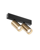 DK8012-BG Акцентный светильник SMART SPOT DOUBLE 2x9W DIM 3000K-6000K, матовое золото с черным