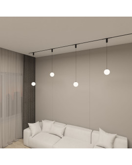 DK8052-BK Подвесной светильник SMART MOON 5W DIM 3000K-6000K, ?130мм, черный, акрил