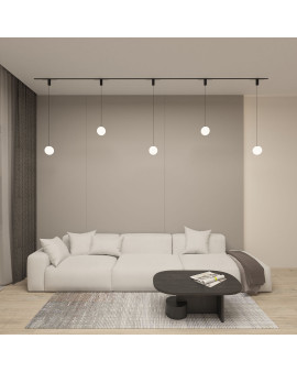 DK8052-BK Подвесной светильник SMART MOON 5W DIM 3000K-6000K, ?130мм, черный, акрил