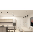 DK8056-BK Подвесной светильник SMART MOON 12W DIM 3000K-6000K, черный, алюминий, акрил