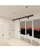 DK8056-BK Подвесной светильник SMART MOON 12W DIM 3000K-6000K, черный, алюминий, акрил